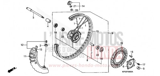 FRONT WHEEL CRF230F8 de 2008